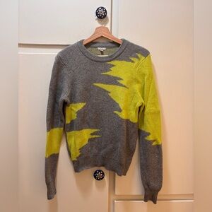 Ecote Gray and Yellow Crewneck Sweater